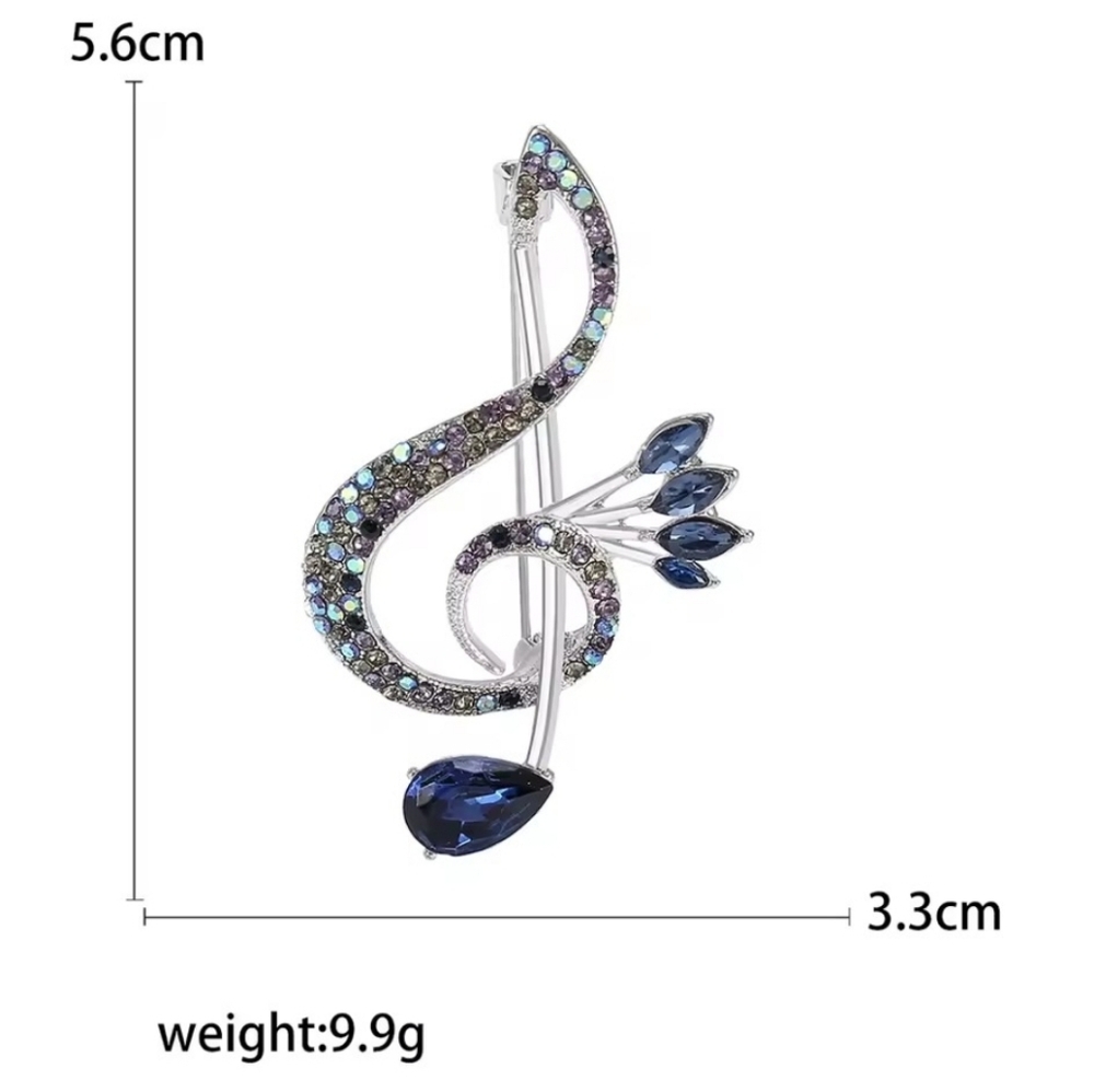 VQ Music Note Brooch - Picture 2 of 3
